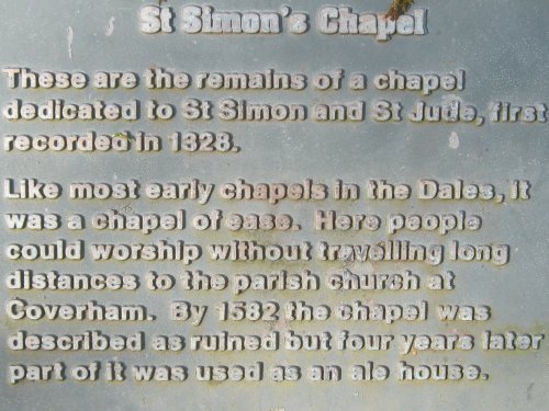 History of St Simon and St Jude Chapel Circular walk from Carlton in Coverdale