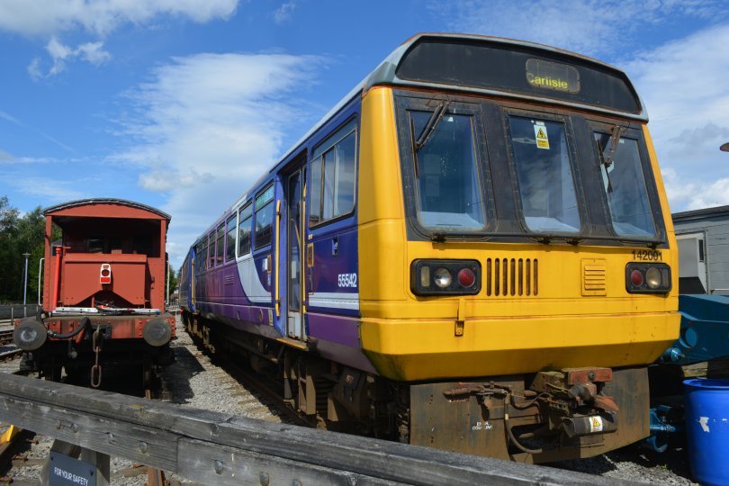 First in its Class 142 DMU unit 142001 at Shildon NRM (2024)