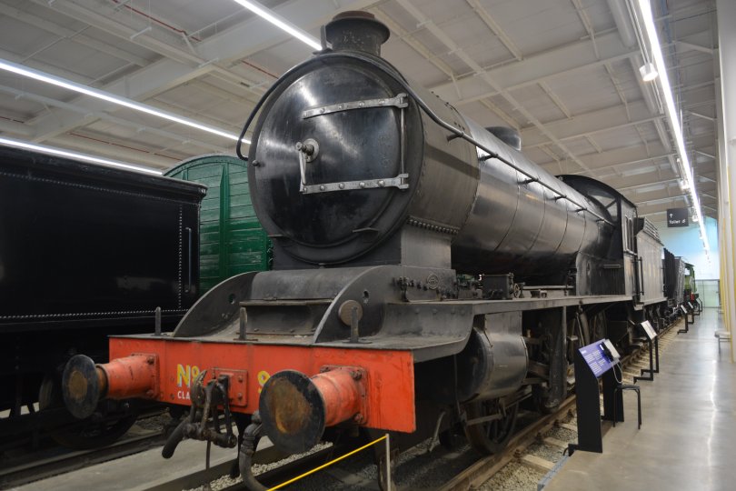Steam locomotive NER 901 LNER 3460 BR 63460 is now housed in the new building of the Shildon NRM museum (2024).