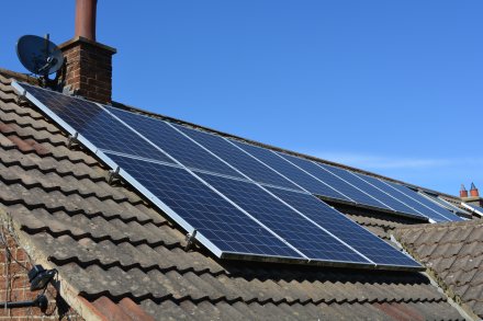 gcse physics solar cell for small scale electricity generation in the home on roof