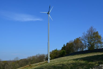 gcse physics picture of a small scale wind turbine for electricity generation