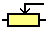 electrical circuit symbol for a variable resistor