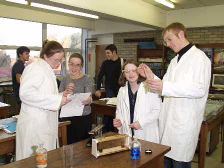 Year 13 A2 Advanced Level Salters Chemistry Students at Whitby Community College Year 13 January 2002