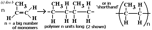 diagram equation for making poly(propene) from propene doc b oil notes