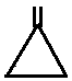 structural skeletal formula of methylenecyclobpropane isomer of molecular formula C4H6