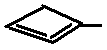 structural skeletal formula of 1-methylcyclobuta-1,2-diene, 1-methyl-1,2-cyclobutadiene isomer of molecular formula C5H6