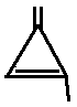 structural skeletal formula of 1-methyl-3-methylenecyclopropene isomer of molecular formula C5H6