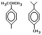 1-methyl-4-(1-methylethyl)benzene condensed structural formula skeletal formula isomer of C10H14