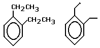 1,2-diethylbenzene condensed structural formula skeletal formula isomer of C10H14