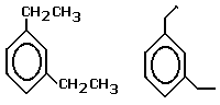 1,3-diethylbenzene condensed structural formula skeletal formula isomer of C10H14