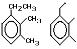 1-ethyl-2,3-dimethylbenzene condensed structural formula skeletal formula isomer of C10H14