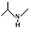 skeletal formula of N-isopropylmethylamine, N-isopropyl-N-methylamine