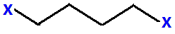 1,4-difluorobutane,  1,4-dichlorobutane,  1,4-dibromobutane,  1,4-diiodobutane skeletal formula constitutional structural formula isomers of C4H8F2 C4H8Cl2 C4H8Br2