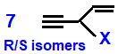 3-fluoropent-1-en-4-yne,  3-chloropent-1-en-4-yne,  3-bromopent-1-en-4-yne,  3-iodopent-1-en-4-yne skeletal formula constitutional structural formuka molecular formula