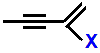 2-fluoropent-1-ene-3-yne,  2-chloropent-1-ene-3-yne,  2-bromopent-1-ene-3-yne,  2-iodopent-1-ene-3-yne skeletal formula constitutional structural formuka molecular formula