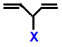 3-fluoropenta-1,4-diene,  3-chloropenta-1,4-diene,  3-bromopenta-1,4-diene,  3-iodoropenta-1,4-diene skeletal formula constitutional structural formuka molecular formula C5H7F, C5H7Cl, C5H7Br, C5H7I isomers