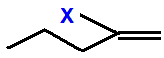 2-fluoropent-1-ene,  2-chloropent-1-ene,  2-bromopent-1-ene,  2-iodopent-1-ene skeletal formula constitutional structural formuka molecular formula