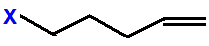 5-fluoropent-1-ene,  5-chloropent-1-ene,  5-bromopent-1-ene,  5-iodopent-1-ene skeletal formula constitutional structural formuka molecular formula