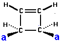 structural formula (Z)-3,4-dimethylcyclbutene (cis isomer of C6H10)