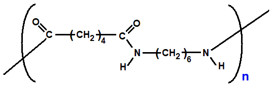 structural formula of Nylon-6,6 nylon molecular structure