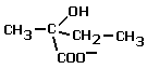 2-hydroxy-2-methylbutanoate ion structural formula doc brown's advanced A level organic chemistry revision notes