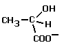 2-hydroxypropanoate ion carboxylate anion structural formula doc brown's advanced A level organic chemistry revision notes