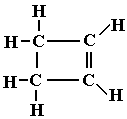 displayed structural formula of cyclobutene isomer of molecular formula C4H6