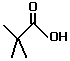 skeletal formula of 2,2-dimethylpropanoic acid