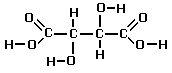 molecular structure 2,3-dihydroxybutanedioic acid structural formula of a dicarboxylic acid