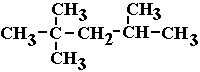 structural formula 2,2,4-trimethylpentane (isooctane) alkane molecular structure naming