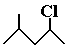 skeletal formula of 2-chloro-4-methylpentane