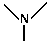 skeletal formula of N,N-dimethylmethylamine, trimethylamine