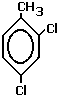 structural formula for dichloro-2,4-methylbenzene molecular structure