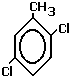 structural formula for dichloro-2,5-methylbenzene molecular structure