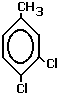 structural formula for dichloro-3,4-methylbenzene molecular structure