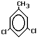 structural formula for dichloro-3,5-methylbenzene molecular structure