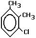 structural formula of 1-chloro-2,4-dimethylbenzene molecular structure