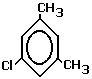 structural formula of 1-chloro-3,5-dimethylbenzene molecular structure