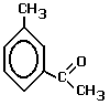 structural formula 1-(3-methylphenyl)ethanone 3-methylacetophenone molecular structure of molecule