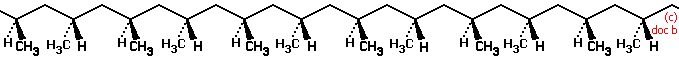 SYNDIOTACTIC poly(propene) regular crystalline structure (polypropene/polypropylene) (c) doc b